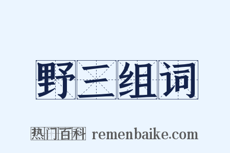 野三组词是什么意思的图片